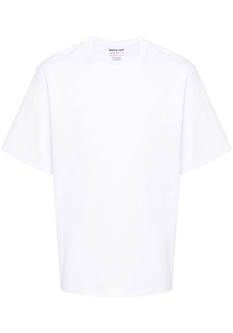 White reflective-logo T-shirt - men MARTINE ROSE | CMRSS24603WHT